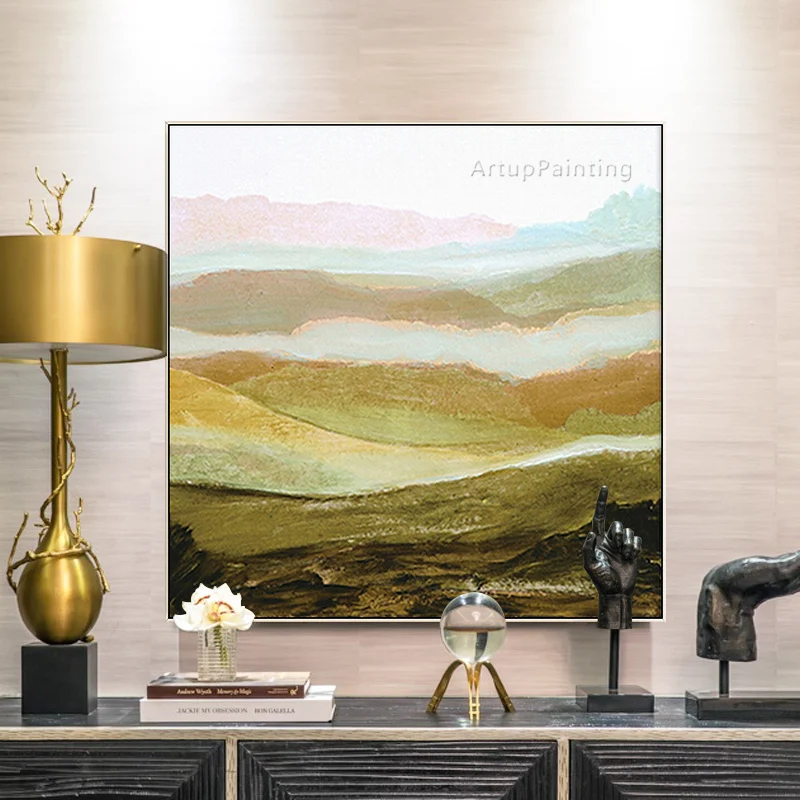 

Gold White Grey Canvas Modern Abstract Oil Paitntings By Hand Wall Art pictures for Cuadros Home Decor Quadro
