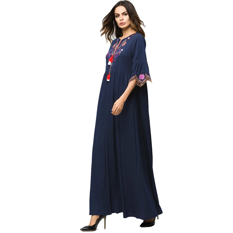 Летнее платье Абайи Турция мусульманский хиджаб Caftan Marocain Дубаи Оман Рамадана Elbise