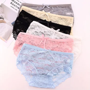 

Women Lace Soft Briefs Sexy Lingerie Fashion Women's Panties Transparent Underwear