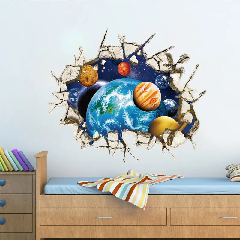 3D Space Wall Stickers Rooms Home Decor Living Room Bedroom Muurstickers household