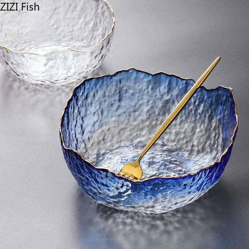 

Glass Crystal Fruit Tray Irregular Shape Platter European Style Home Decoration Snacks / Salad / Dried Fruit Platter