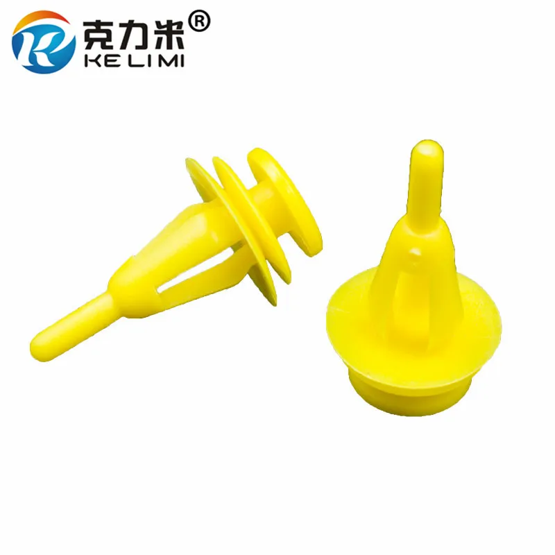 

KELIMI Car Fastener Clips Rivet for toyota Automotive interior door panel yellow plastic retainers