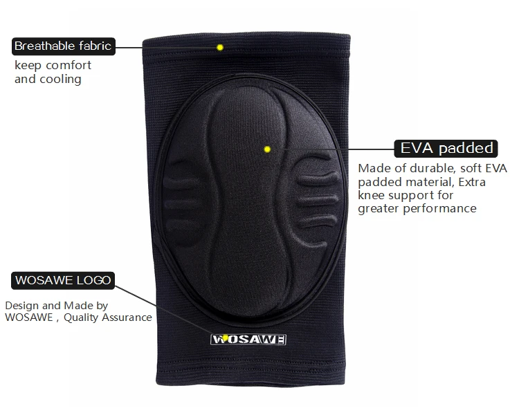 WOSAWE EVA эластичный носим наколенник брекет мотоциклетный наколенник для танцев, велоспорта, катания на коньках спортивные Наколенники Защита
