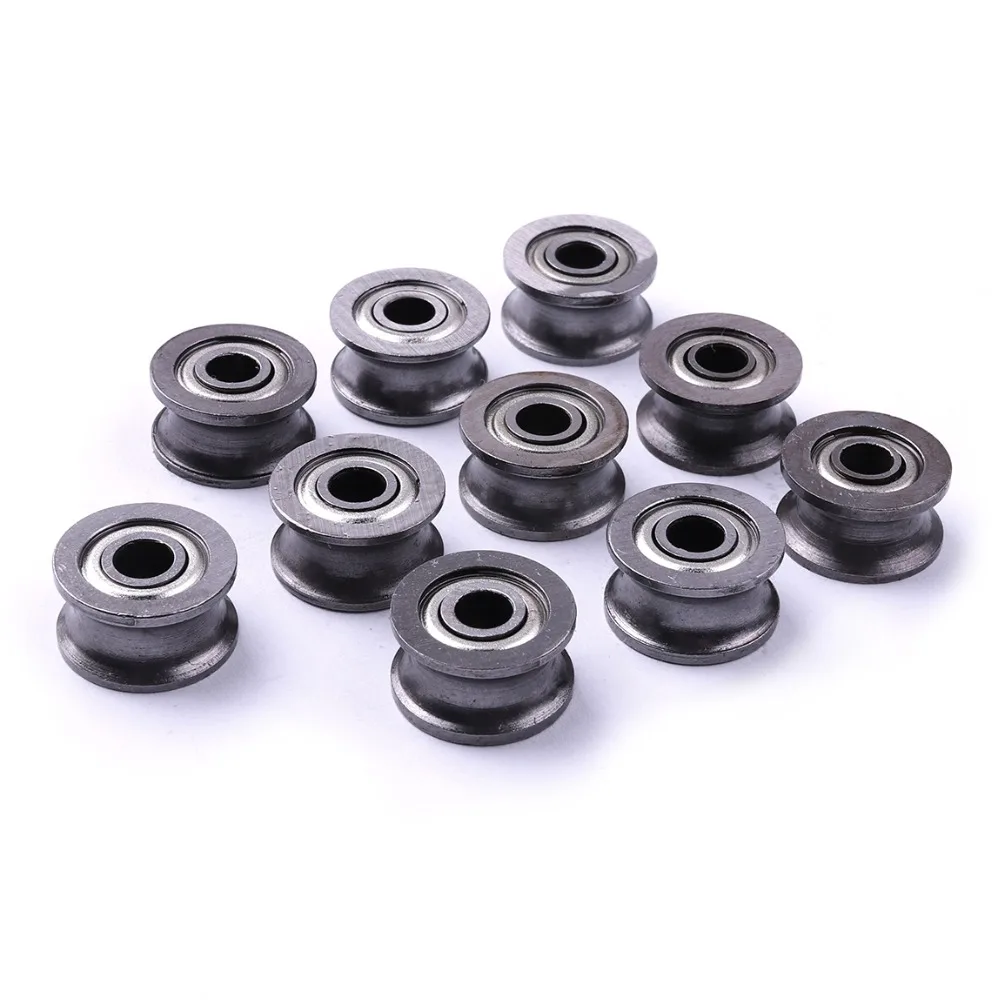 10PCS U624ZZ Mini Pulley Bearing With U Groove Sealed Low speed Low load Applications High