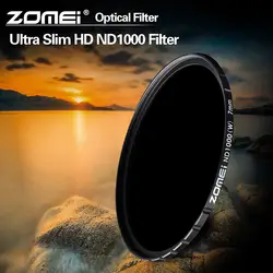 Zomei фильтр оптического стекла Тонкий HD ND1000 52/58/67/72/77/82 мм Камера фильтр 10-стоп многослойным покрытием нейтральной плотности для Canon sony
