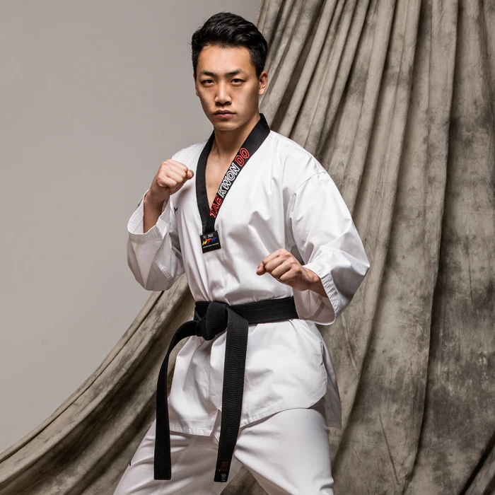 Боевые искусства TKD Tae Kwon Do Корея с V образным вырезом для взрослых и детей