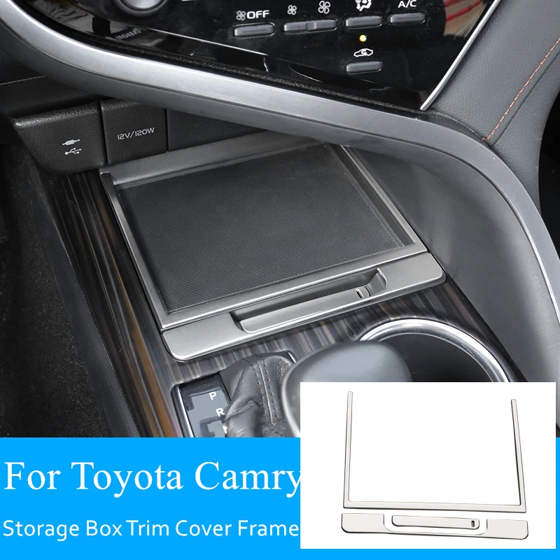 Для Toyota Camry 2017 2018 XV70 внутренний контейнер для хранения отделка рамка наклейка