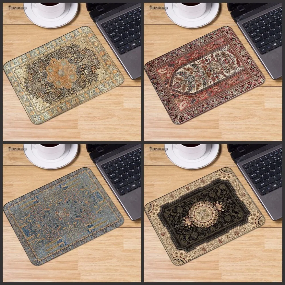 

Yuzuoan NonSlip PC Persian carpet Customized MousePads Computer Laptop Anime Mouse Mat Size for 18x22cm 25x20cm Rubber Mousemats