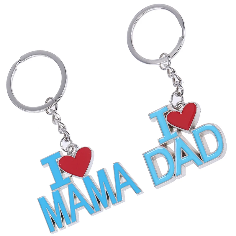 Брелок с надписью I Love Mom Dad Heart семейный рюкзак пряжкой автомобильный брелок для