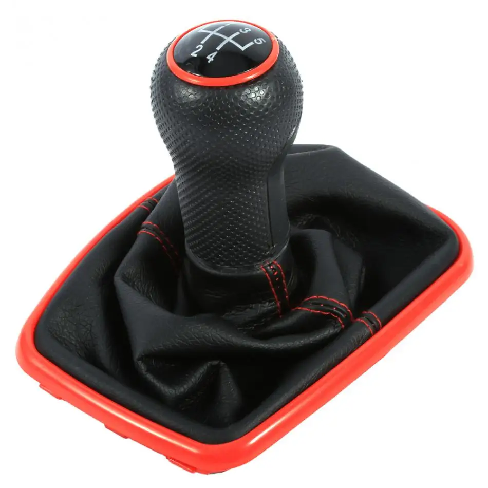 5 Speed Gear Shift Knob Shifter Gaitor Boot Shift Gear For 1999 2004 VW Mk4 Golf Jetta Bora Auto
