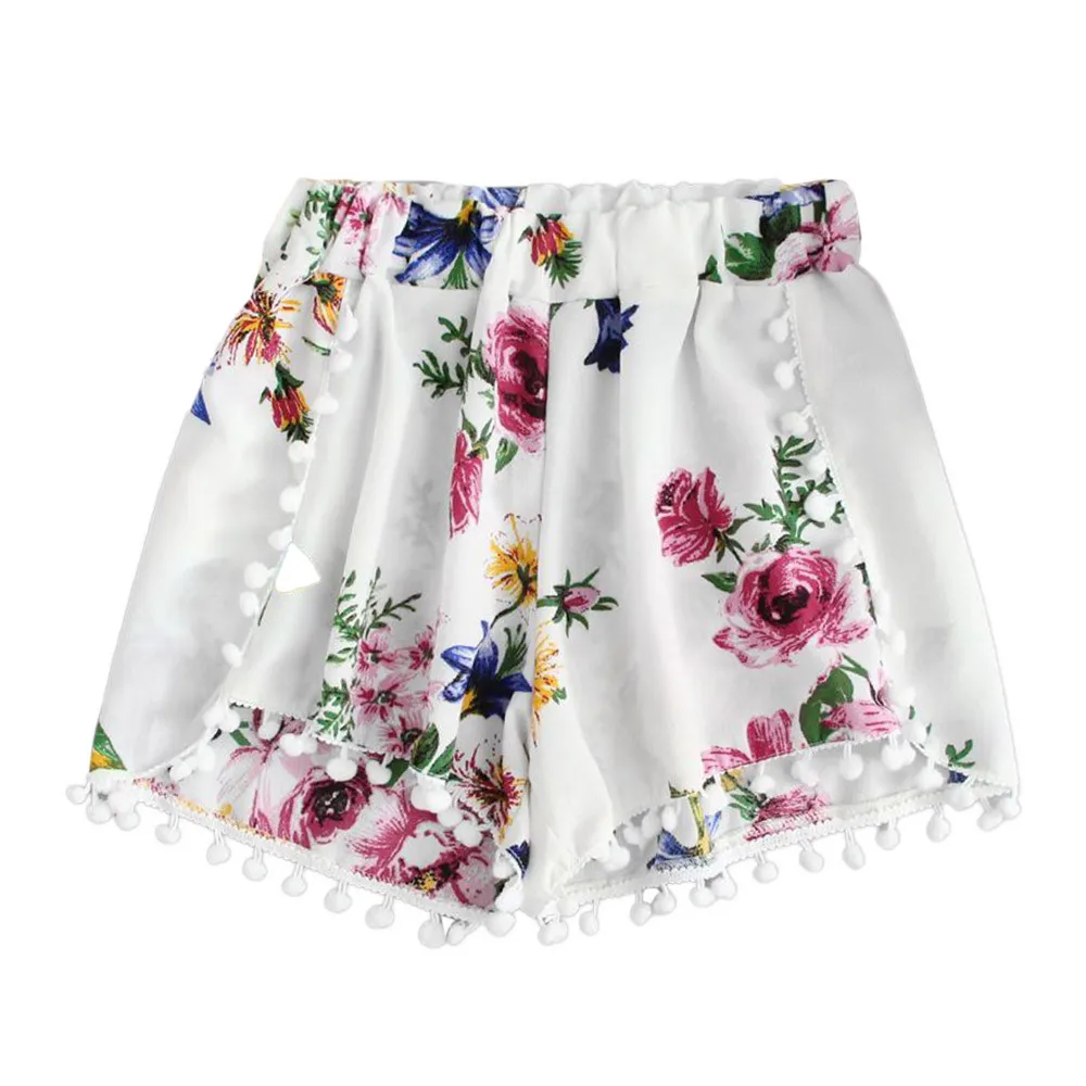 Шорты женские повседневные свободные кружевные с принтом до середины талии, свободные шорты с эластичной резинкой на талии, летние шорты Pantalones Cortos Mujer# T