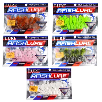 

Flexible baits 40pcs/lot 55mm 2.8g Plastic soft bait Artificial Bait Silicone Lure FishingTackle Fishing Lures Ocean Rock Fshing