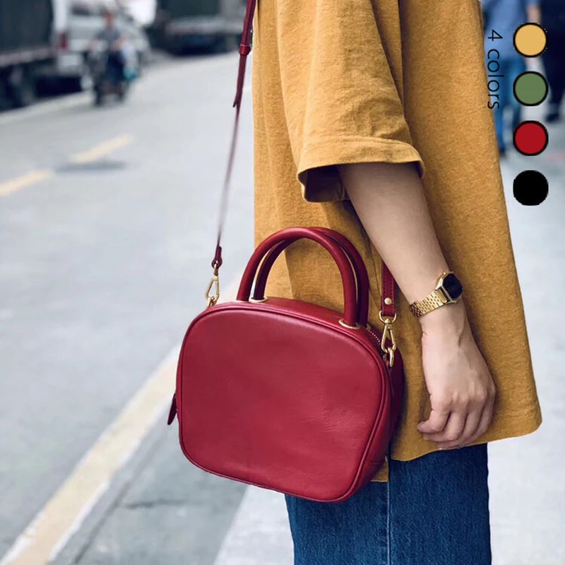 

2019 latest fashion versatile large-capacity leather handbag with one shoulder slanting across classic lady's bag