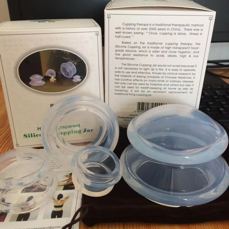 Patented Premium Transparent Silicone Cupping jar Chinese cupping glass