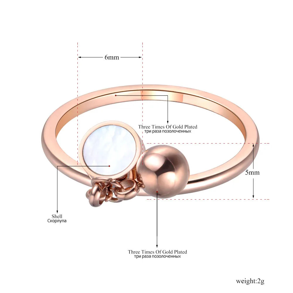 Lokaer OL, дизайнерское белое/черное кольцо в виде ракушки, кольцо из нержавеющей стали, розовое золото, геометрические юбилейные кольца для женщин, девушек, ювелирные изделия R19014