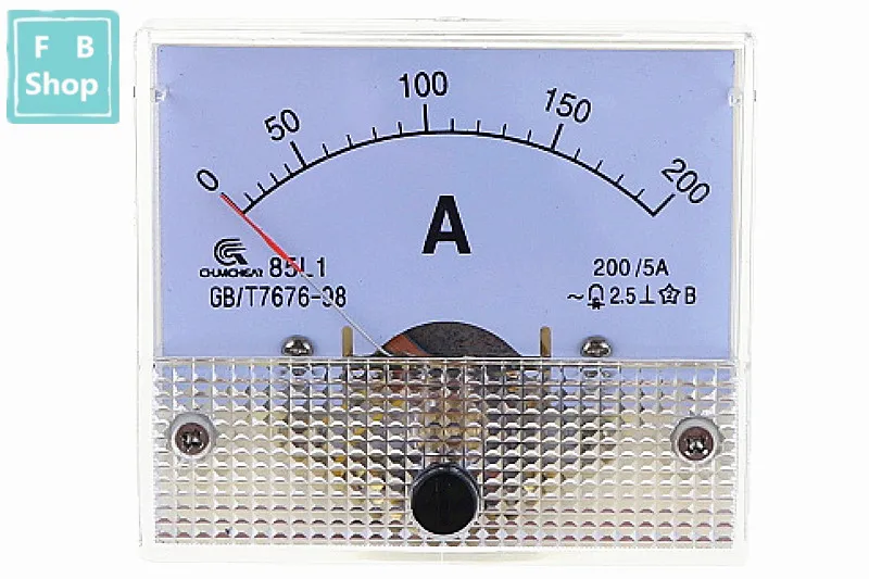 1 шт. 85L1 100A 150A 200A 300A 400A 500A AC Панель метр аналоговый амперметр циферблат измеритель тока - Цвет: 200A