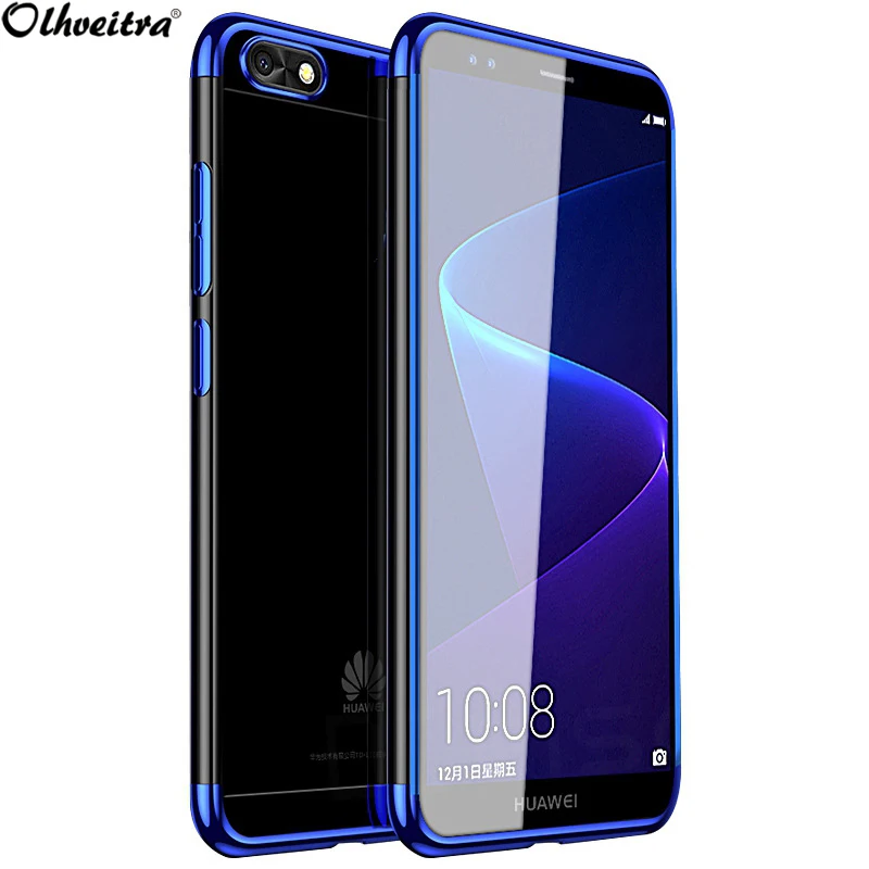 Из термопластика для задней панели huawei Y5 2018 чехол защитный из ТПУ мягкий силикон