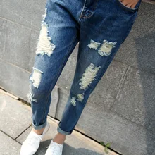CTRLCITY Джинсы бойфренда для женщин горячая Распродажа винтажные рваные обычные спандекс рваные джинсы "варенки" женские джинсы