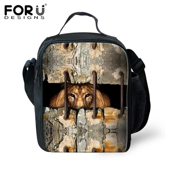 

Designer Animal Lion Printing Lunch Bags for Men Insulated Adults Lunchbag Portable Shoulder Picnic Bag Lunch Tote Free Shipping