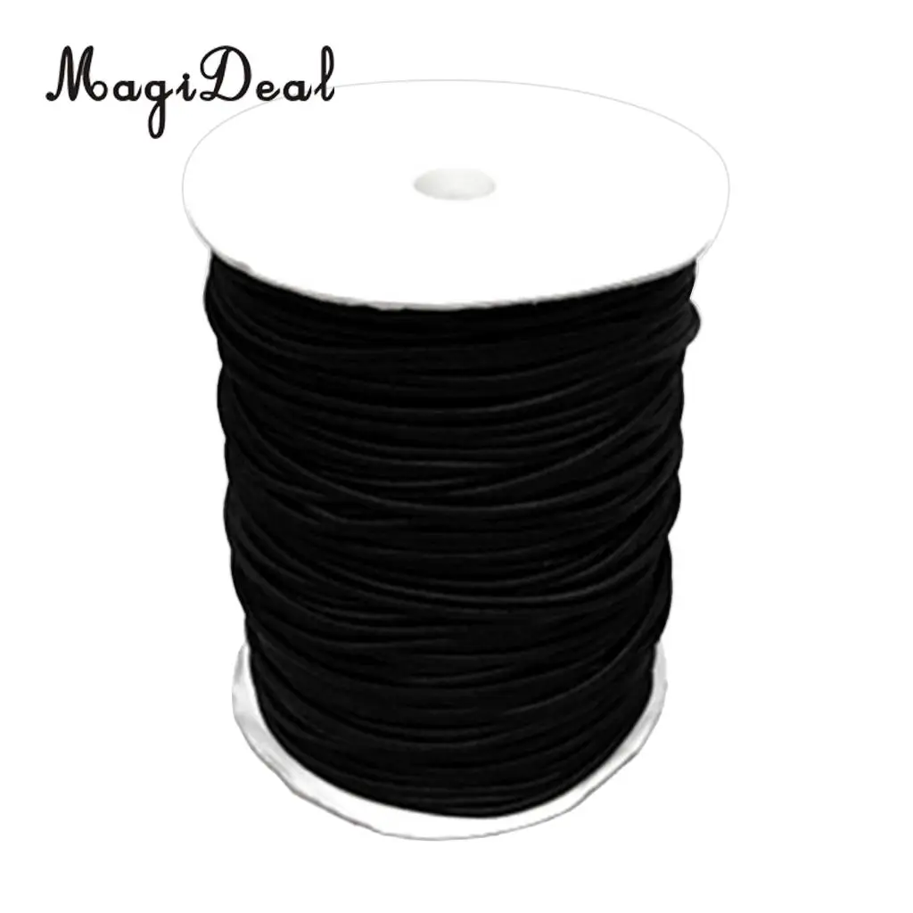 MagiDeal 8mm 1/3/5/10m Black Durable Strong Elastic Bungee Rope UV Sun Protection Shock Cord Tie Down Boats Trailers Roof Rack
