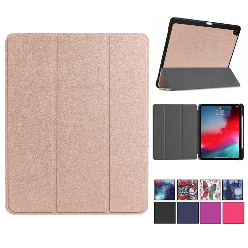 Cartoon Slim Case for Apple iPad Pro 11 Smart Pencil Cover Auto Sleep Wake Up Stand PU For iPad Pro 11 2018 Pencil Cover  (1)