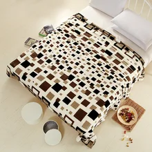 2016 New super soft air condition coral fleece flannel fabric blanket baby sofa throw plaid cartoon