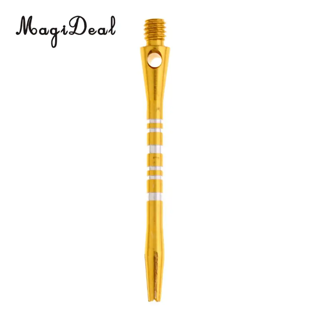 MagiDeal 10 Pieces Aluminium Alloy 52mm 2BA Re-Grooved Dart Shafts Stems Throwing - Gold