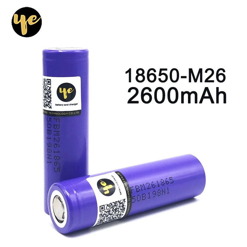 

original for LG 18650M26 2600mah discharge continuous 10A M26 18650 li-ion rechargeable battery power cell for ecig/scooter