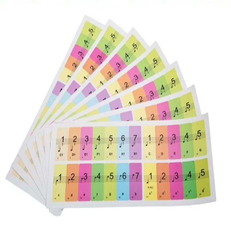

4PCS Keys Piano Keyboard Sound Name Stickers Piano Keyboard Electronic Keyboard 88Keys Stickers Music Decal Label Note