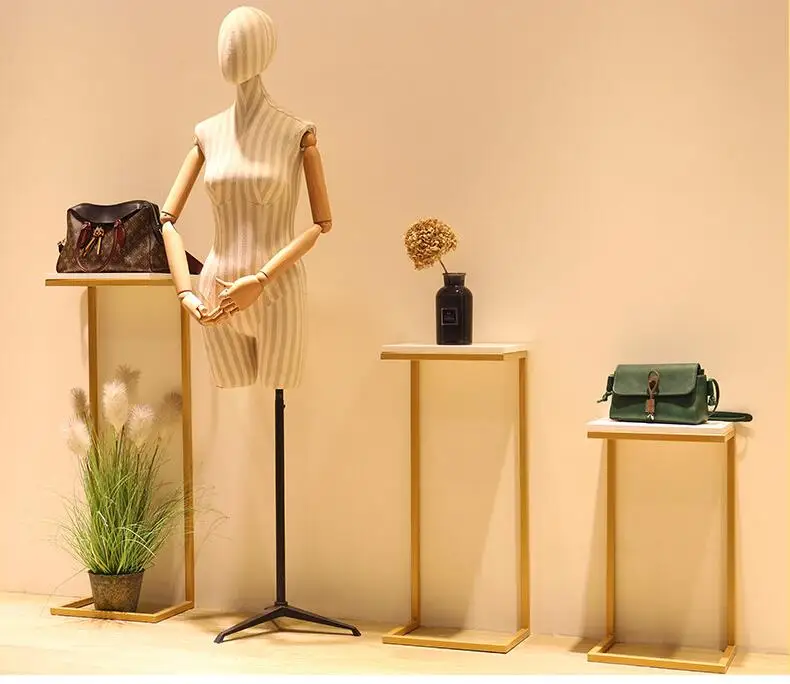 Clothing Store Flow Table Decoration Shop Window Clothes hanger Display Stand Zhongdao Show Counter High and Low Place Tables.