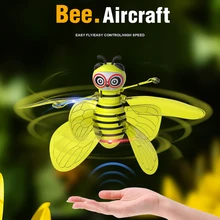 Животное, пчела, Электрический Летающий Радиоуправляемый датчик, пчела, инфракрасная индукция, мини-самолет, светодиодный светильник, забавные игрушки для детей, летающие, безопасная ручная игрушка