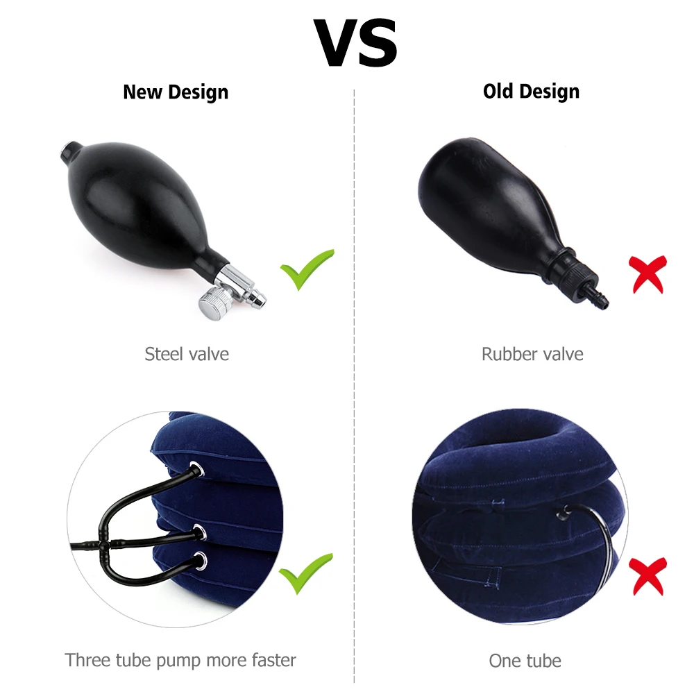 Beste Opblaasbare Air Cervicale Hals Traction Nek Massage Nek Schouder Pijn Hals Spier Ontspannen Cervicale Kussen Massager Brace