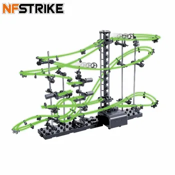 

10000mm/16000m Space Rail Level 2 Glow In Dark Roller Coaster With Steel Balls Model Building Kits Kids DIY Educational Toys