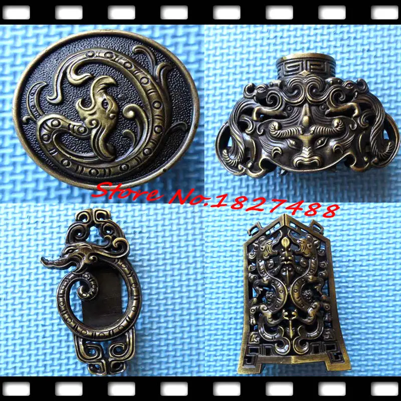 

Nice Hollow Out Dragon Totems Theme For Chinese WuShu Dao Sword TaiChi Han Jian DIY Set Fitting Good Quality Metal Crafts