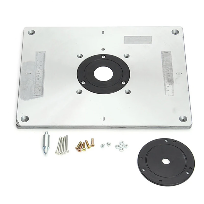 

85x85mm Aluminum Router Table Plate Trimming Machine Flip Plate Engraving Machine DIY Woodworking Bench Router Table Plate