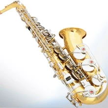 Альт саксофон ключи покрытые никелем лак тело китайские подушечки с чехлом Музыкальные инструменты