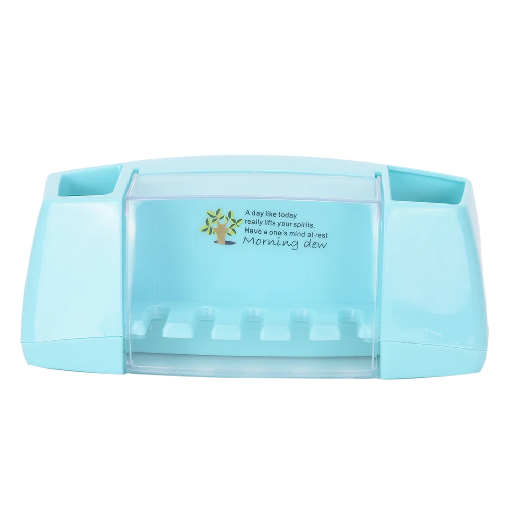 Многофункциональная зубная щетка держатель коробка для хранения всасывающие крючки держатель зубной щетки аксессуары для ванной комнаты - Цвет: 1