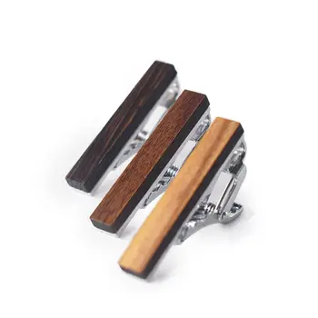 

3 PCS Men's Wood Tie Clips Handmade High Quality Simple Classic Tie Clip Birthday Festival Gift