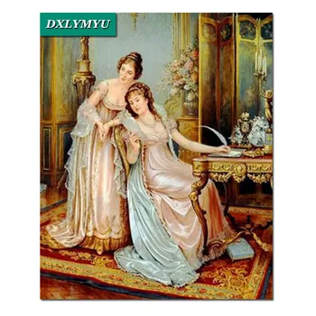 

3D DIY Diamond Paintings europe Paintings Diamond Embroidery Two whispers of ladies Cross Stitch Kit Inlaid Diamond drawing