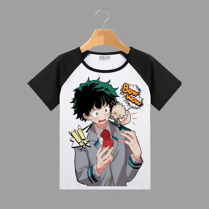 

High-Q Unisex Anime My Hero Academia Boku no Hero Academia Midoriya Izuku All Might bakugou katsuki Casual T-Shirt Tee T Shirt