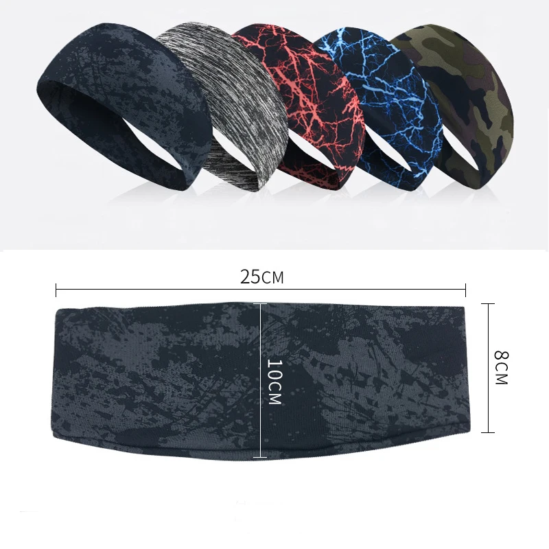 

Elastic Sport Headband Fitness Yoga Sweatband Outdoor Gym Running Tennis Basketball Wide Hair Bands Athletic Sweat Headband