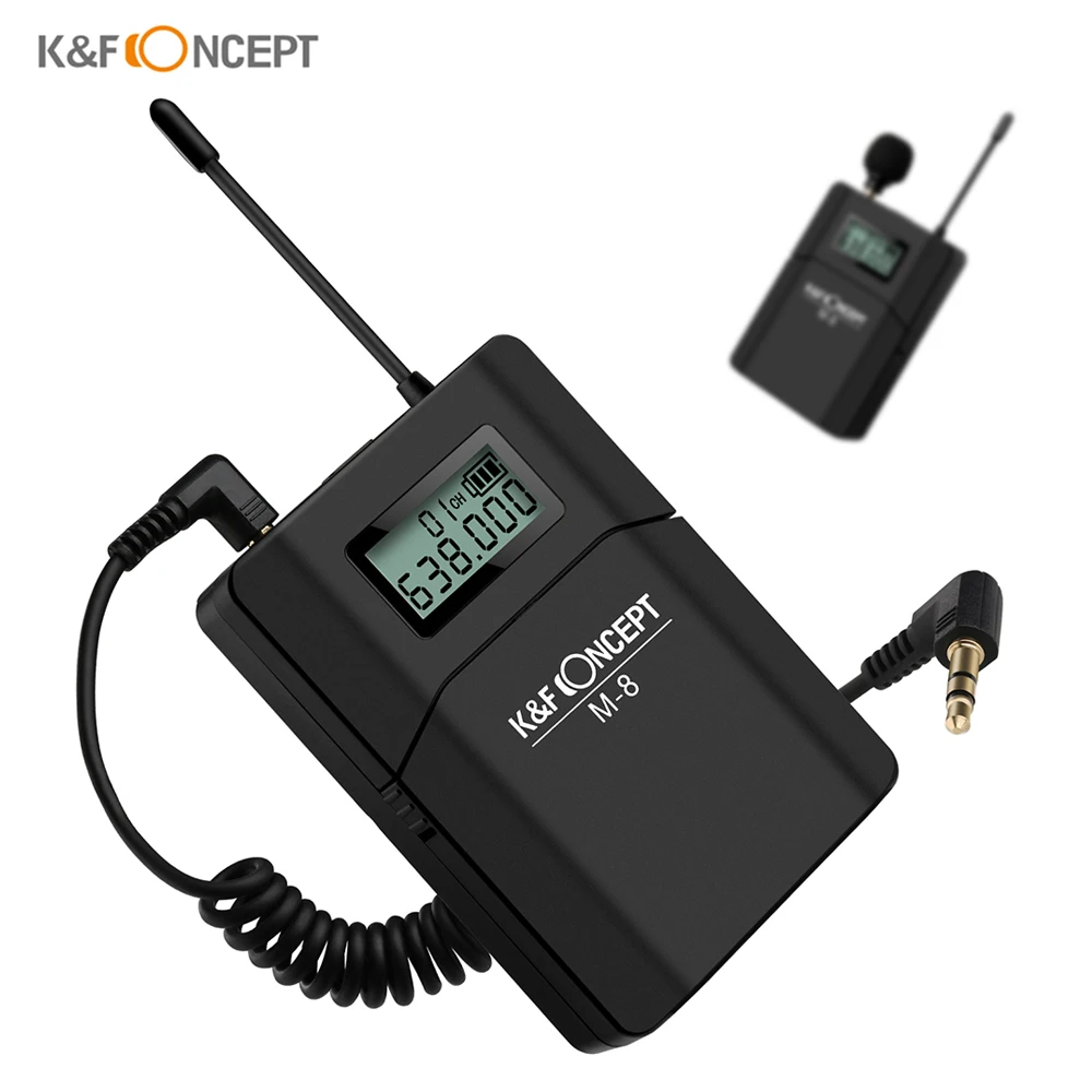 K & F CONCEPT M 8 беспроводной петличный нагрудный микрофон с приемником передатчиком