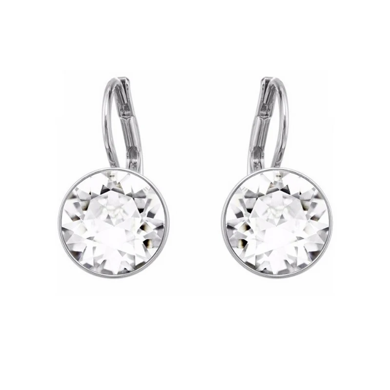 Bella Piercing Round Earrings Made With Swarovski Elements Clear Bella Piercing Round Earrings Made With Swarovski Elements Clear Crystal From Stud For Women In Drop Jewelry Accessories