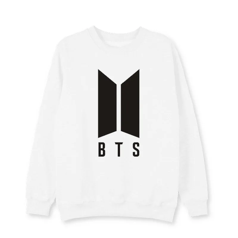 kpop BTS new album with the same round neck double bar pullover thin section men and women spring and autumn shirt kpop BTS new album with the same round neck double bar pullover thin section men and women spring and autumn shirt