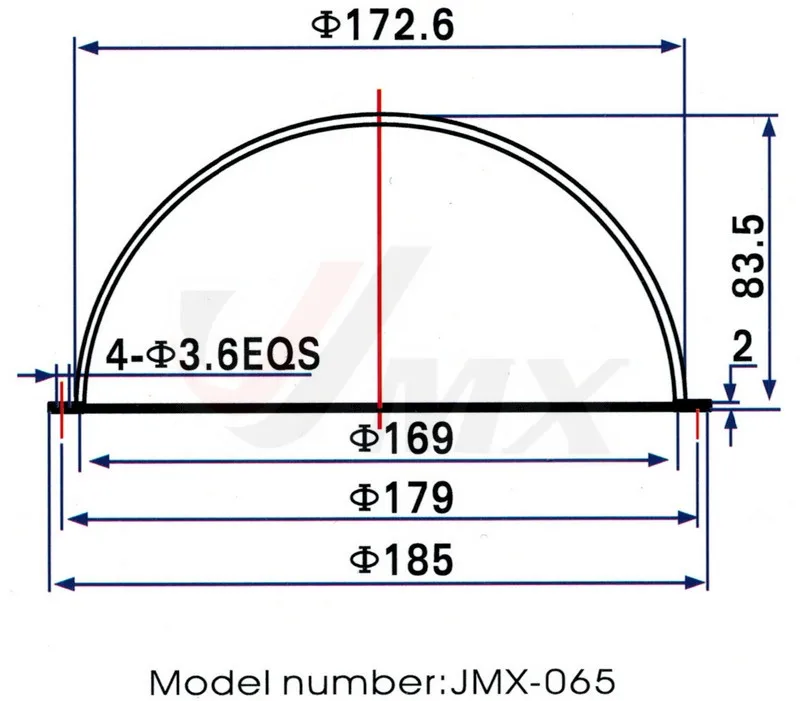 Дюймов JMX 6,5 дюймов акрил Indoor/Outdoor CCTV Замена Ясно корпус для купольной камеры Антивандальная камера купольная крышка