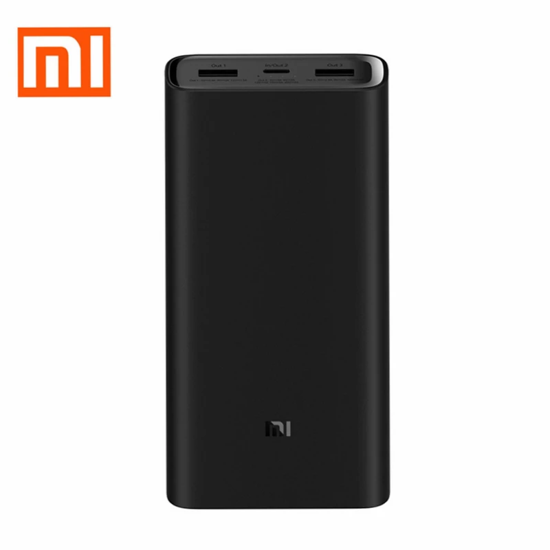 20000 мАч Xiaomi Mi внешний аккумулятор быстрая зарядка внешний аккумулятор 2 USB выход для телефона