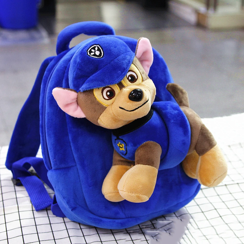  Paw Patrol Plush bag Mini Backpack Children's Cartoon Kids Student Bag Kindergarten 3-7 Years Old C - 32970984778