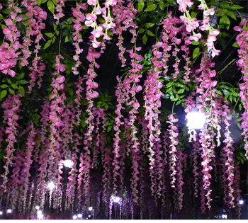 

12pc Artificial flower vine hanging vine wedding hotel garden home decoration party