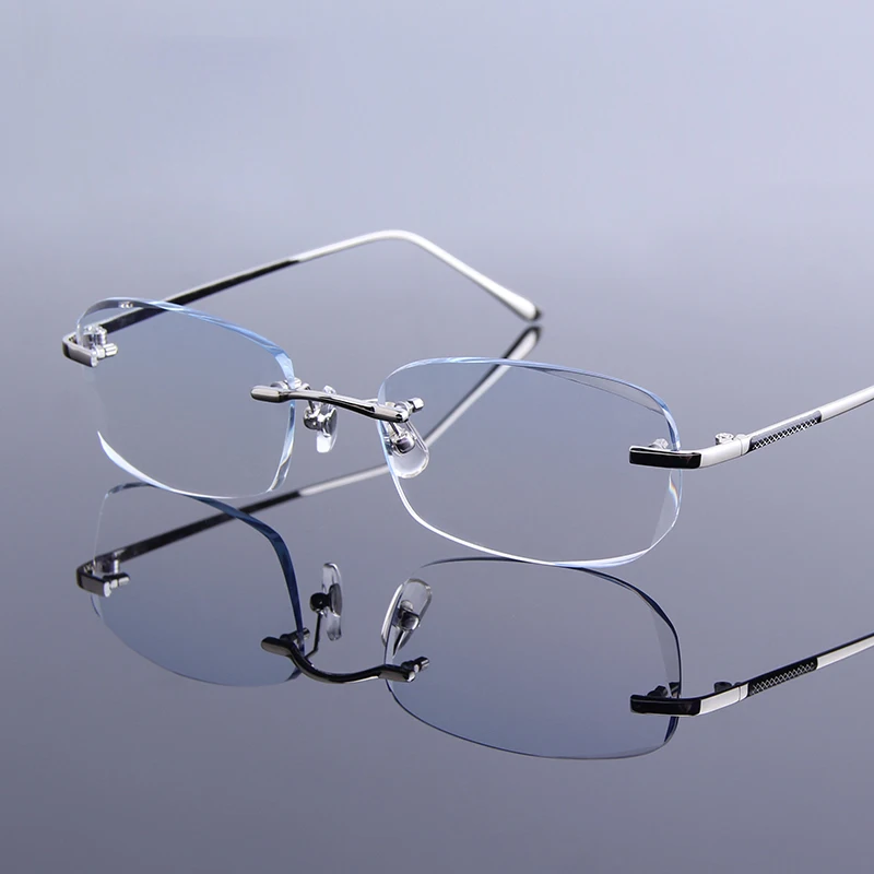 

New Ultralight Reading Glasses Men Rimless Presbyopic Eyeglasses Hyperopia Glasses Anti-reflective Coating Lens gafas de hombres