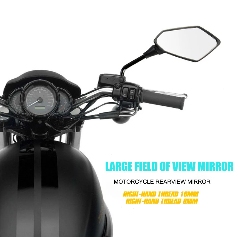 10 мм 8 мм Универсальный Мото Кросс мото rbike зеркало заднего вида для мотоцикла аксессуары мото зеркала для скутера E-Bike карбоновое волокно
